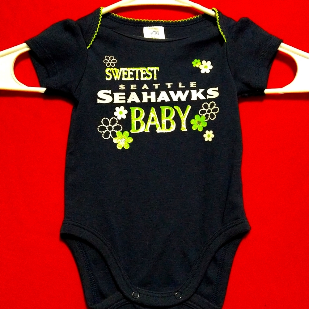 Seattle Seahawks Team Baby Onesie Shirt - Sweetest Seahawk Baby